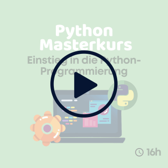 python masterkurs kursbild mit play button