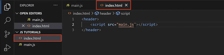 Um die JavaScript fetch Funktion im Browser auszuführen, erstellen wir eine index.html Datei