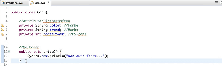 So können in Java Klassen aussehen